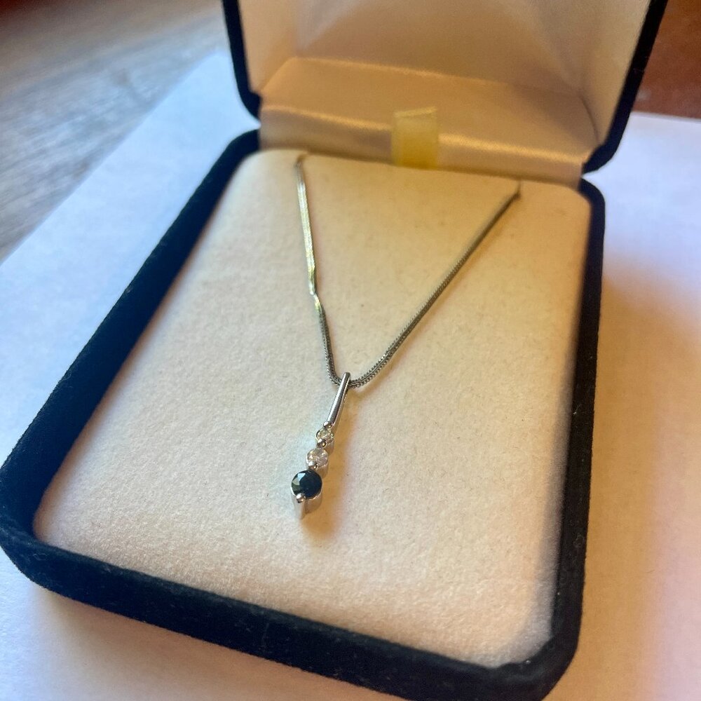Kay Jewelers Sapphire/Diamond Pendant Necklace